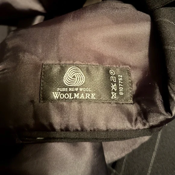 Mauro Size 56R Charcoal Pinstripe Suit Jacket - Picture 11 of 13